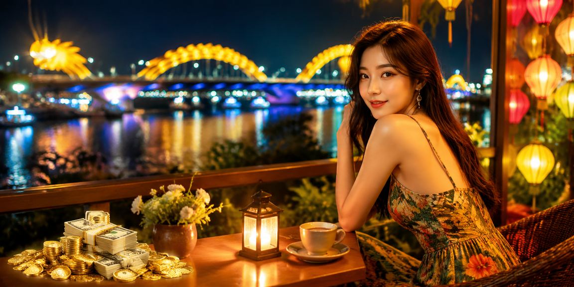 Người dùng tại Đà Nẵng xem kết quả xổ số và nhận cashback bên quán cà phê