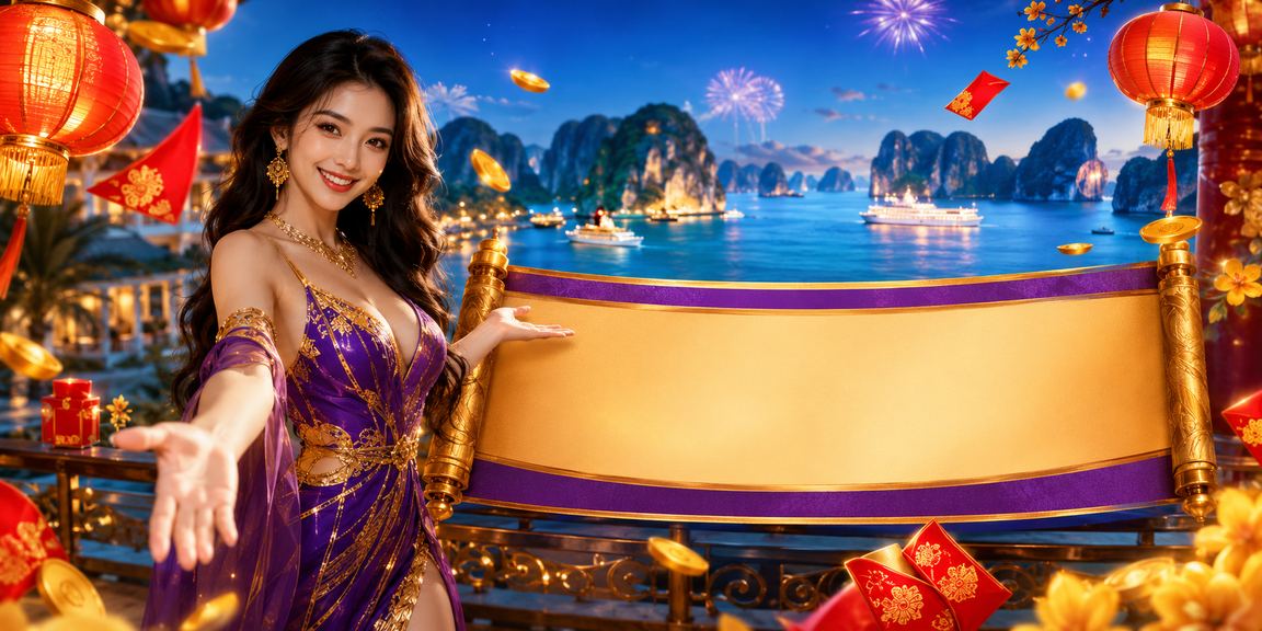 Trang chủ 7630 với phần hiển thị lì xì và đèn lồng Hạ Long